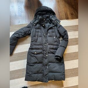 J. Crew Women's Black Puffer Coat